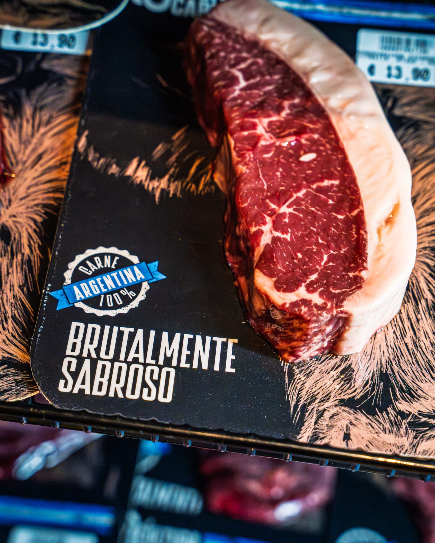 Taglio di Black Angus argentino Cultura Carnica con il bollino Carne Argentina 100%